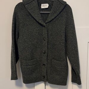 Wilfred Charcoal Button-Up Cardigan